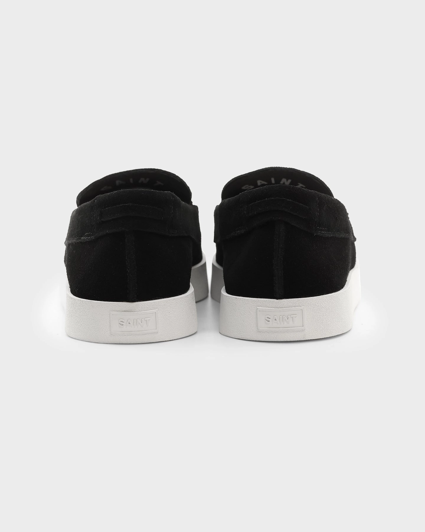 Saint Morta Hemisphere Suede Slip On Loafer Black/White suitable for travel purposes