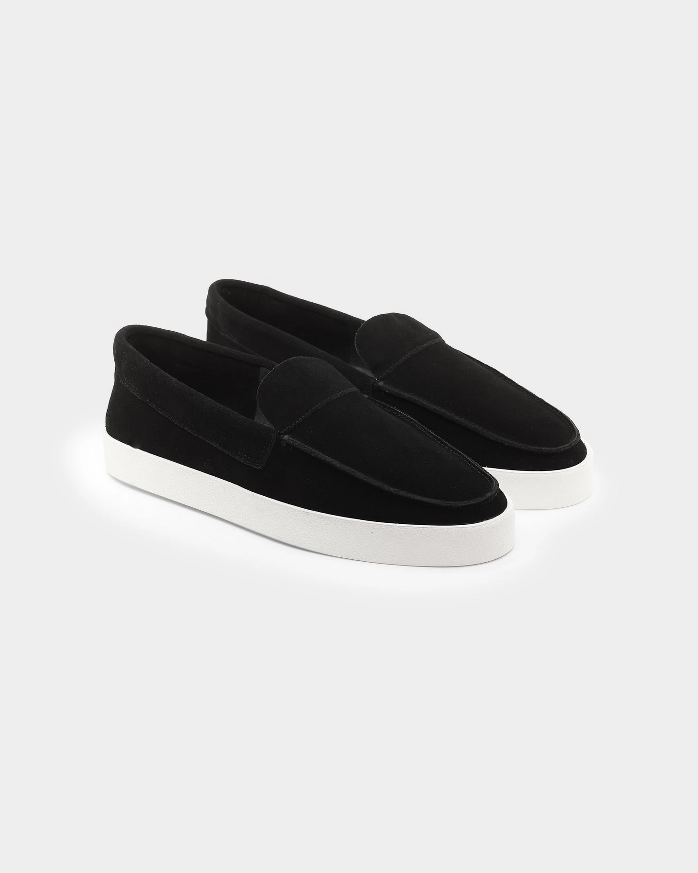 Saint Morta Hemisphere Suede Slip On Loafer Black/White cushioning system representative