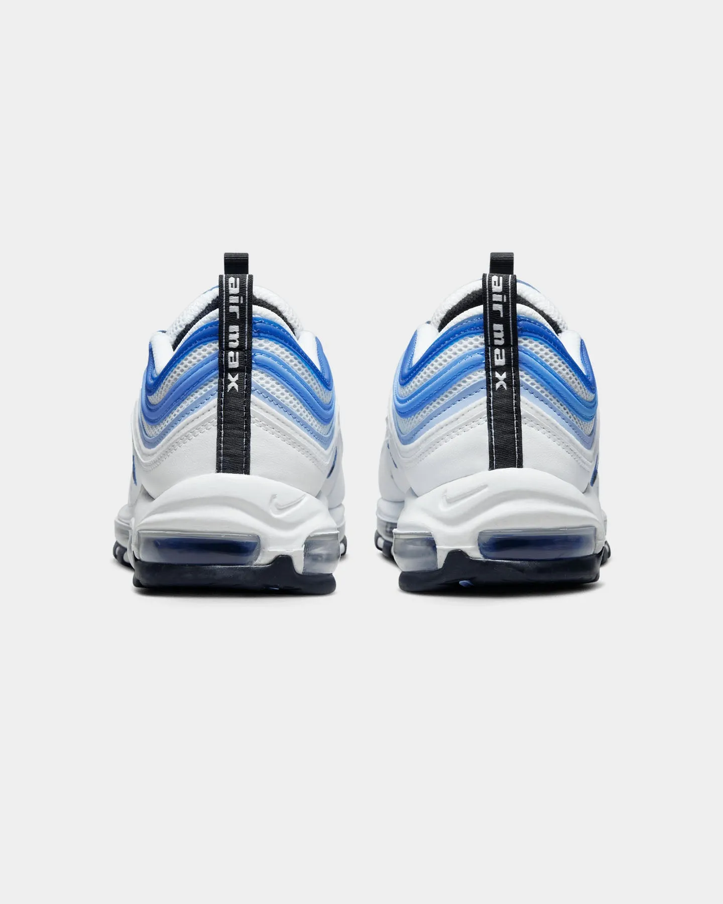Nike Air Max 97 White/Black- Psychic Blue-University Blue Abrasion Resistant Edging