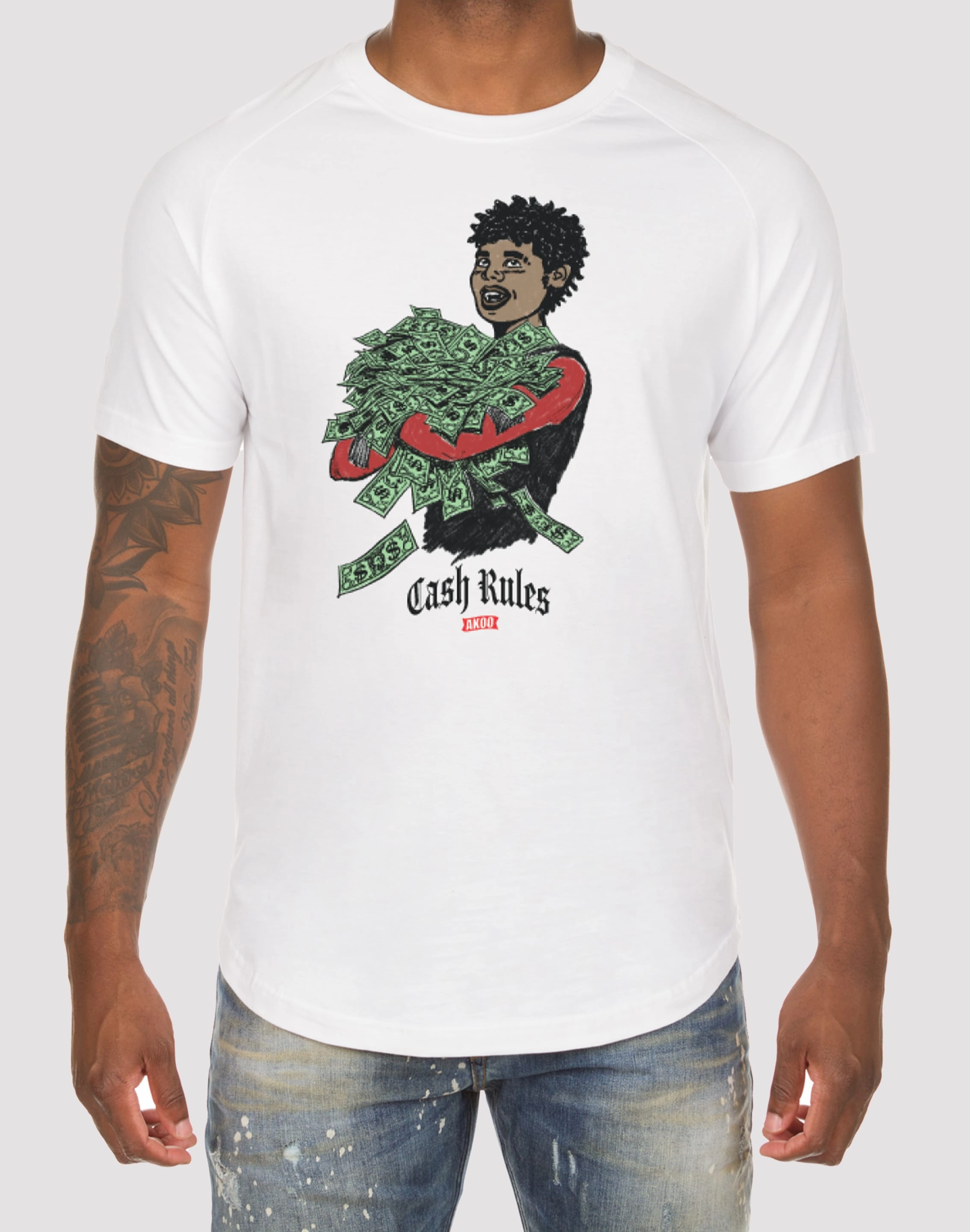 most fall Akoo Cash Rules White Tee