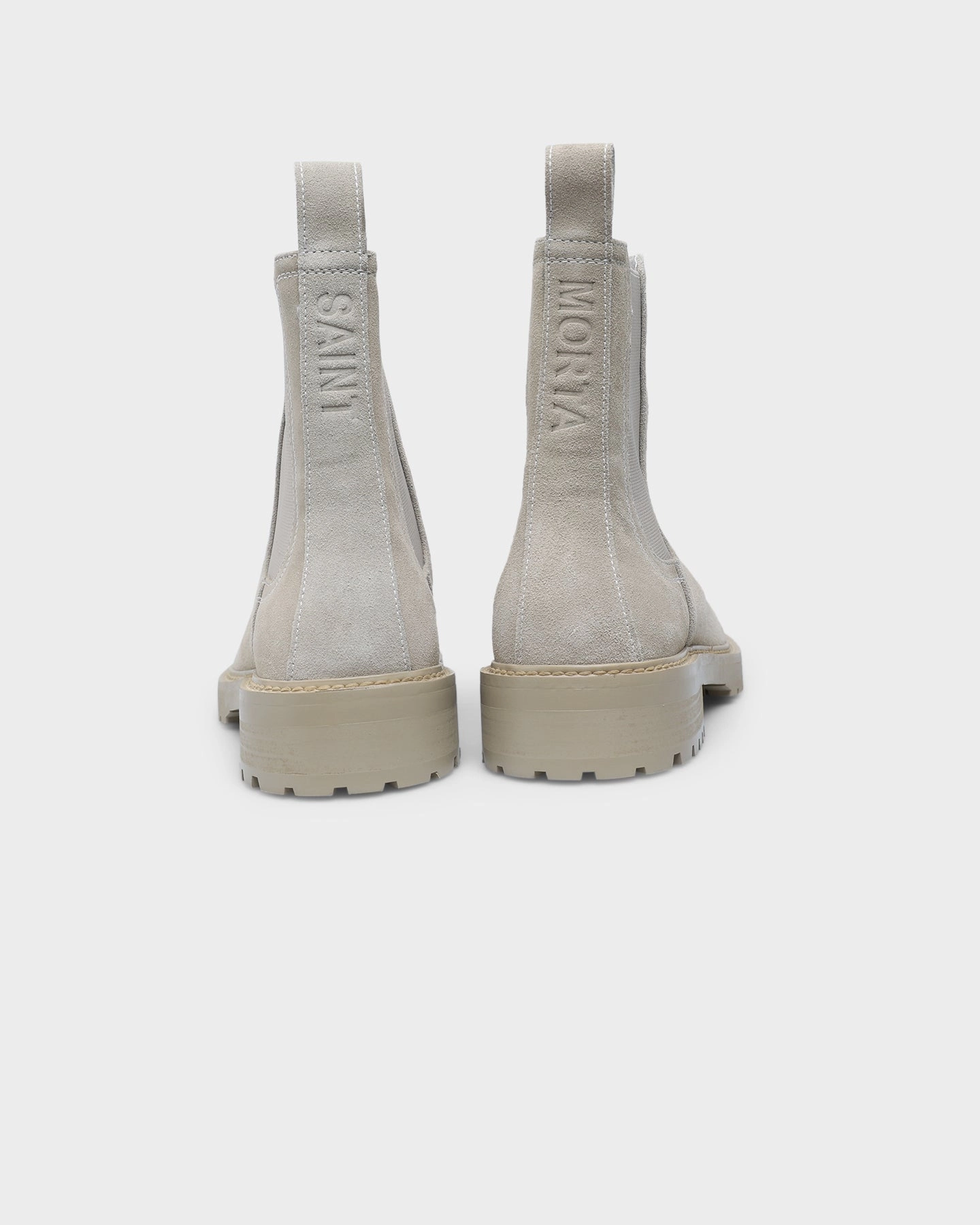 Ergonomic Contouring Saint Morta Chunky Chelsea Boot Light Stone