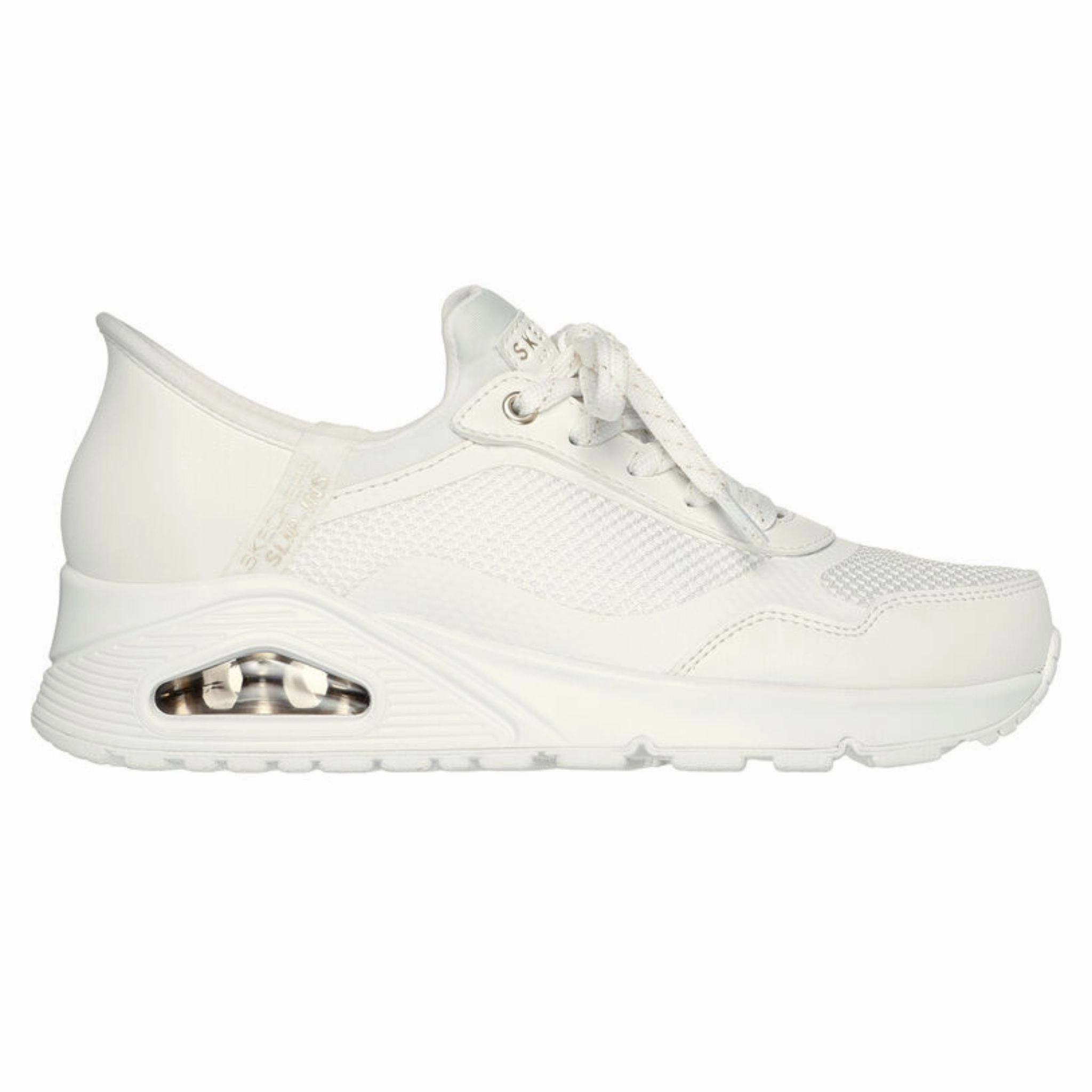 Vegan Material Options Skechers Women's 177111 UNO Slip-in Air White Casual Shoes