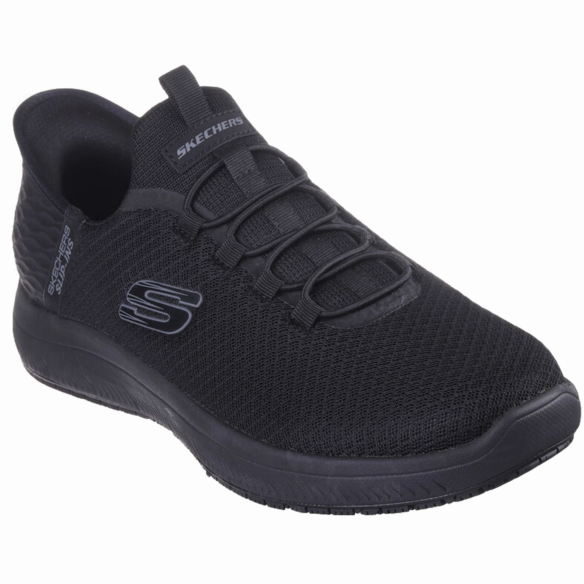 Skechers Men's 200205 Summits SR Colsin Black Slip-ins Work Shoes Impact Diffusion Design Moisture control