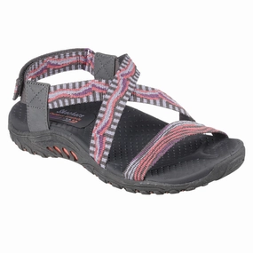 Rubberized Heel Skechers Women's 163303 Reggae Stay Together Vegan Strappy Sandals