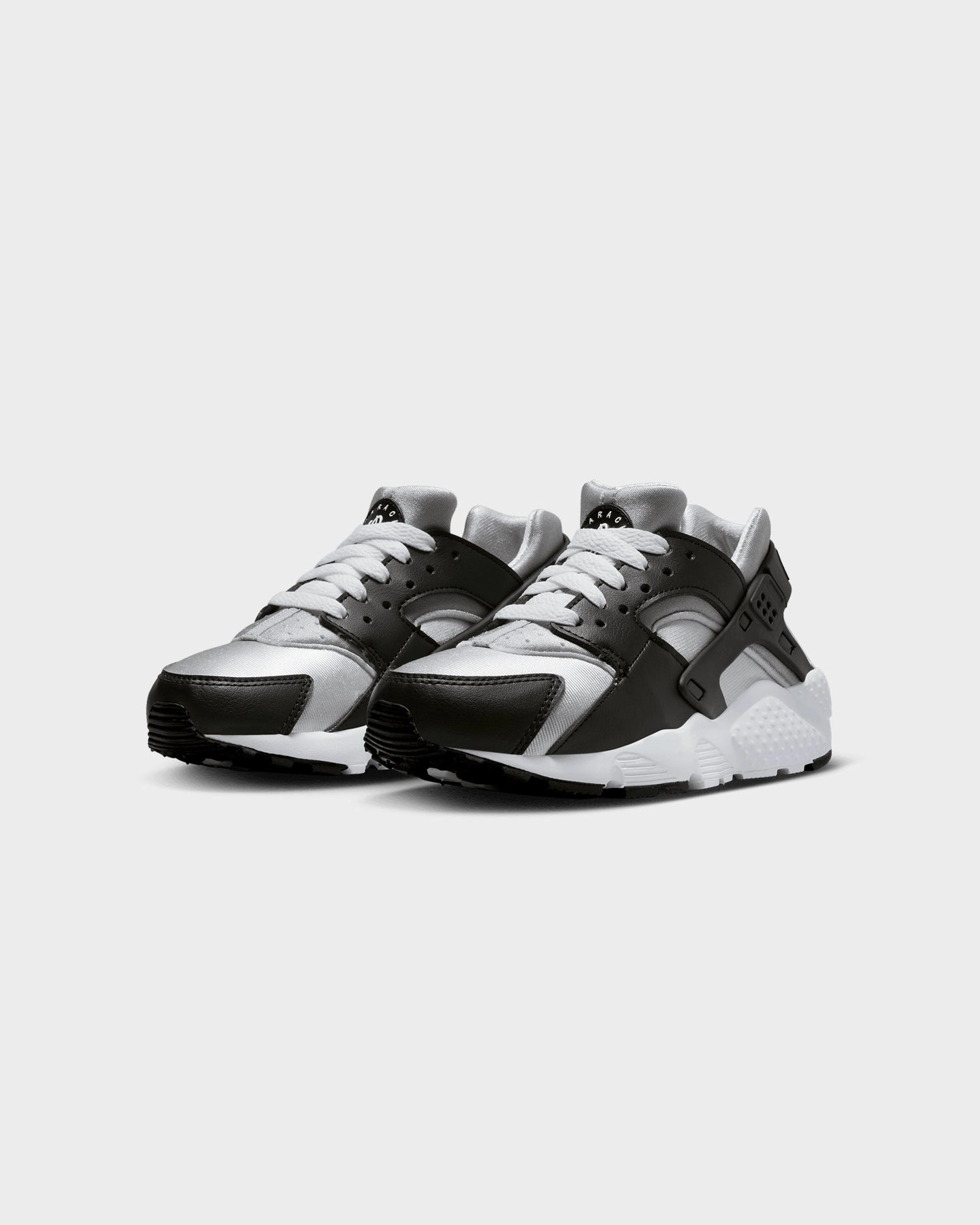 Nike Kids' Nike Huarache Run (GS) Black/White-Neutral Waffle Traction Outsole