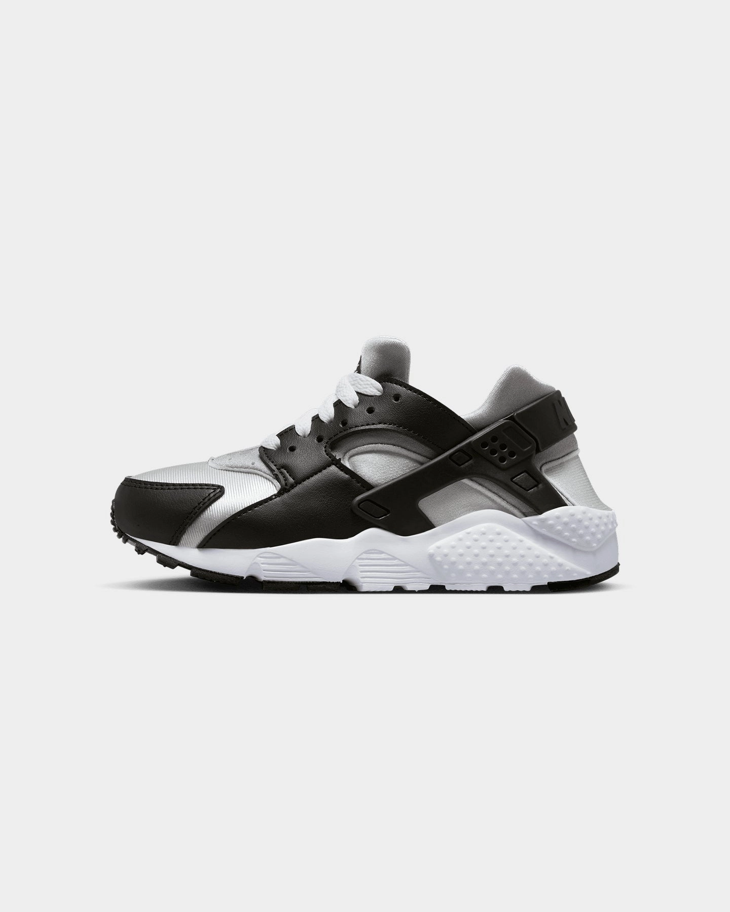 Nike Kids' Nike Huarache Run (GS) Black/White-Neutral Smooth Motion Adaptive Lacing Harness