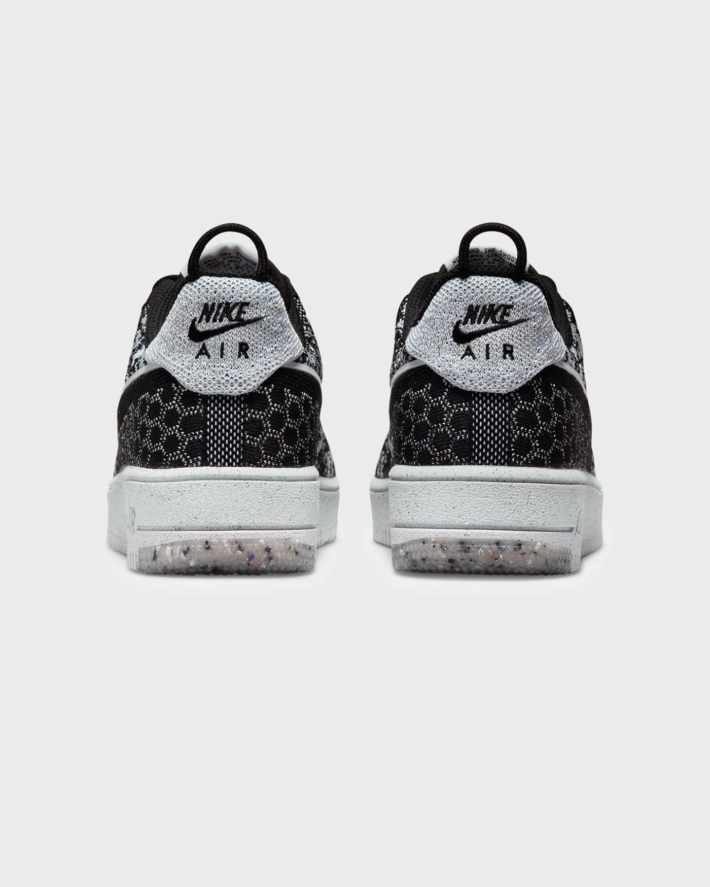 Durable Double Stitching Boosted fit Nike Kids' Air Force 1 Crater Flyknit Next Nature (GS) Black/Black