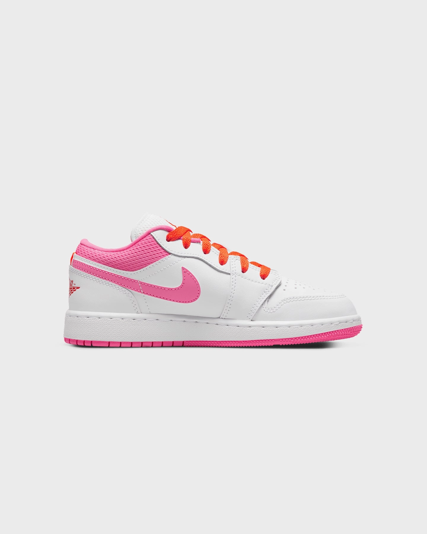 Jordan Kids' Air Jordan 1 Low (GS) White/Pinksicle suitable for beginners All-Purpose Style