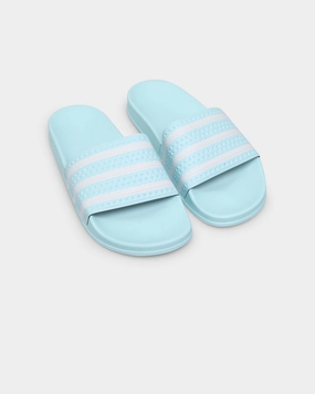 Temperature Regulating Lining Adidas Adilette Slides Halo Mint / Cloud White