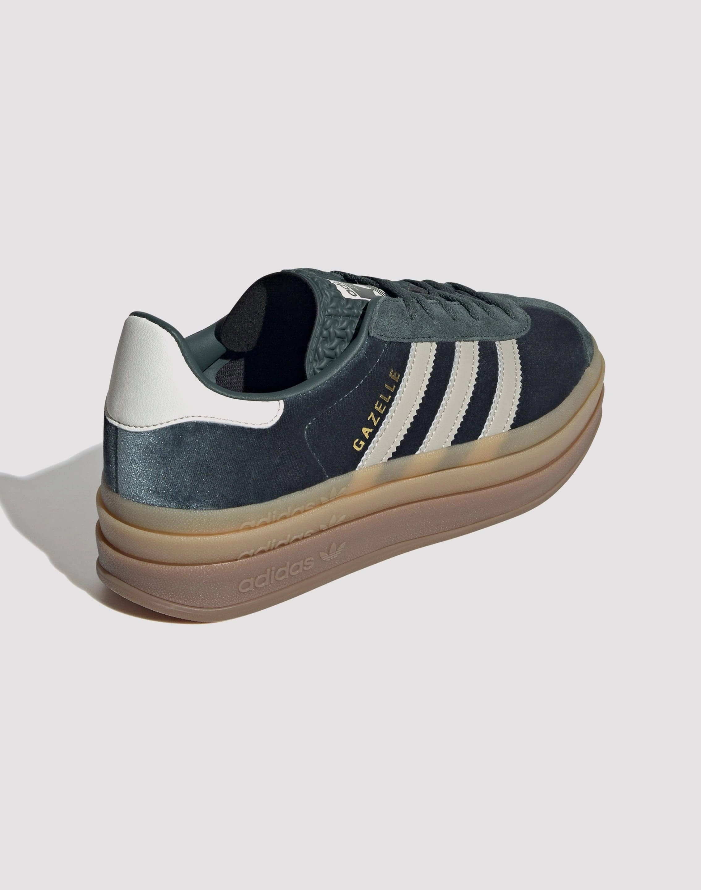 Adidas Originals Gazelle Bold "Mineral Green/Putty Grey" Cushioned Midsole Design Daily Moves