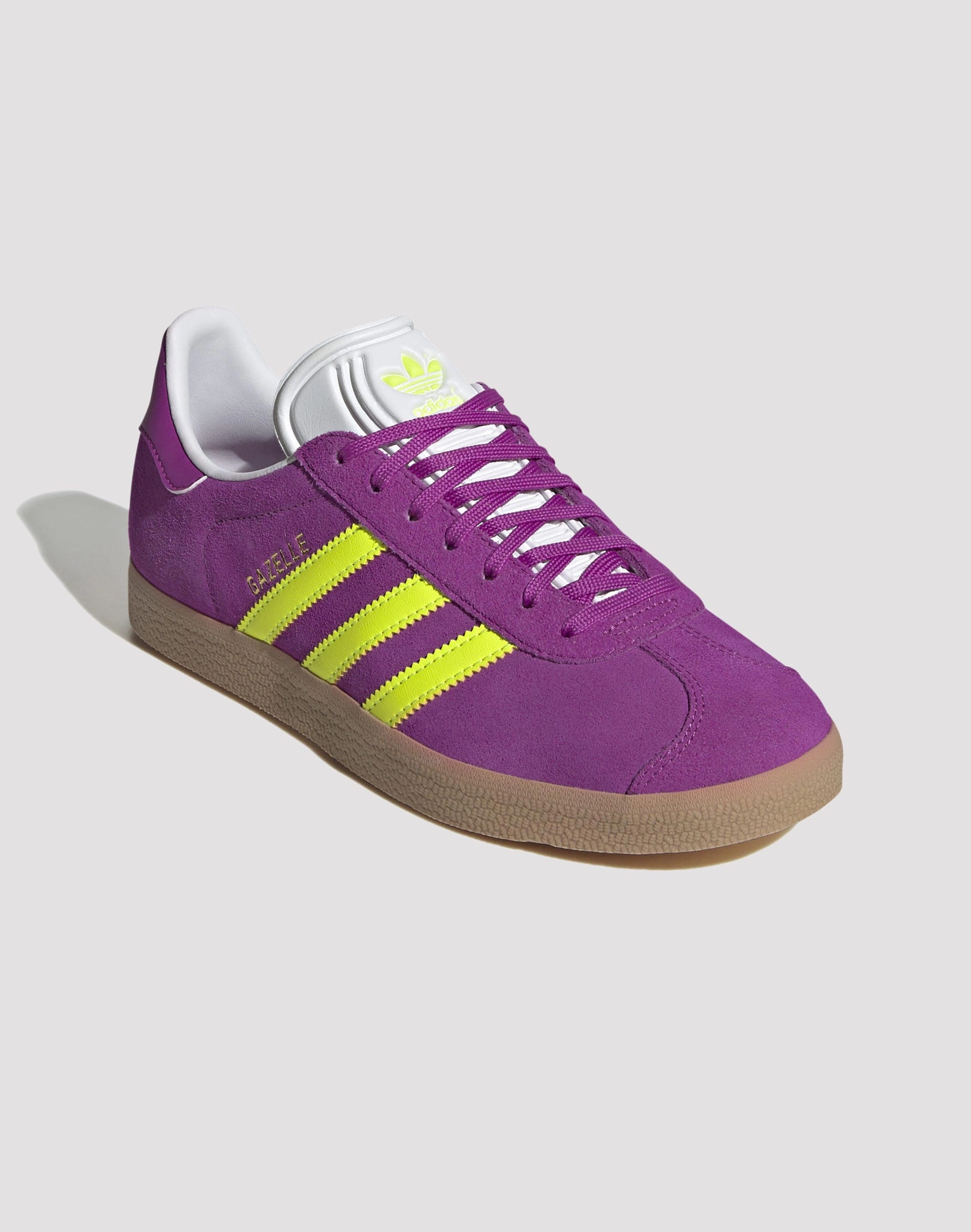 Adidas Originals Gazelle "Purple Burst/Solar Yellow/Off-White" Long Time Wear Zero Drop Design