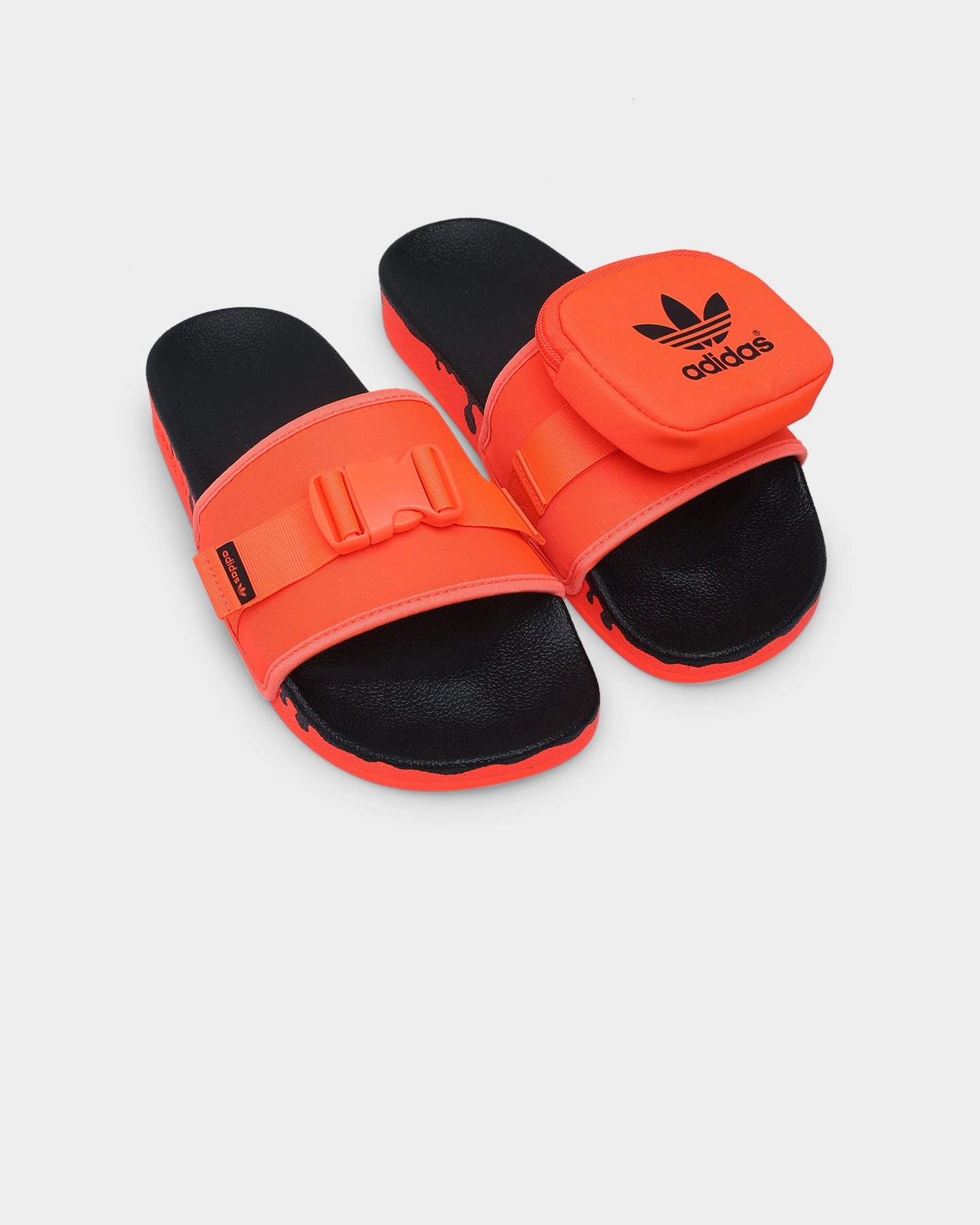 Adidas Pouchylette Slides Solar Red/Core Black most stylish