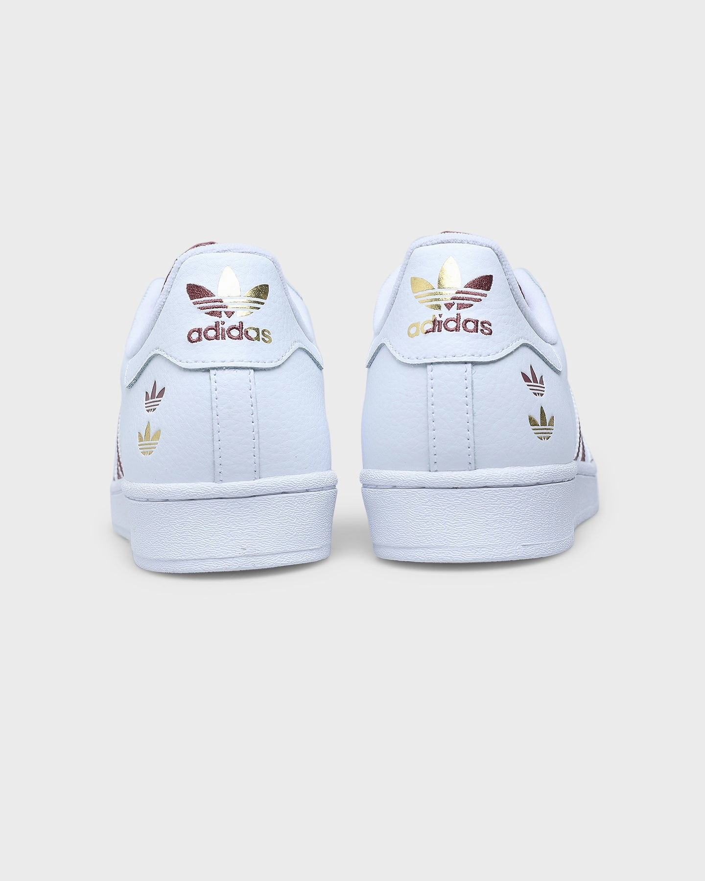 Adidas Superstar Cloud White / Quiet Crimson / Gold Foil Multi Density Outsole