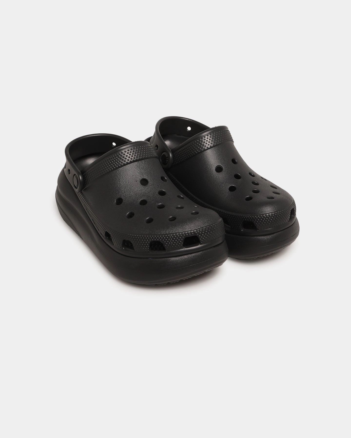 Impact Resistant Plate Layered Chic Crocs Crush Clog Black