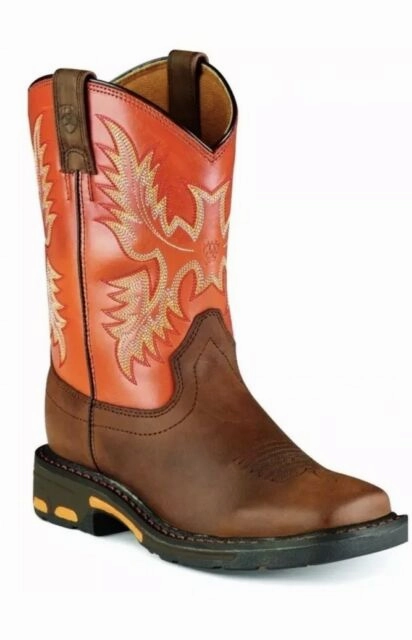 Ariat Youth WorkHog Wide Square Toe Boots 10007837 foldable