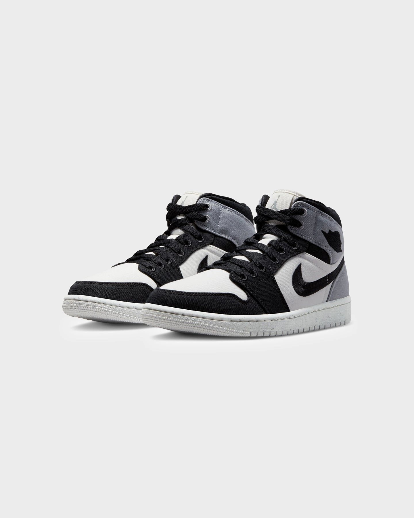 Jordan Women's Air Jordan 1 Mid SE "Canvas" Sail/Black Reflective Safety Details traveler - style