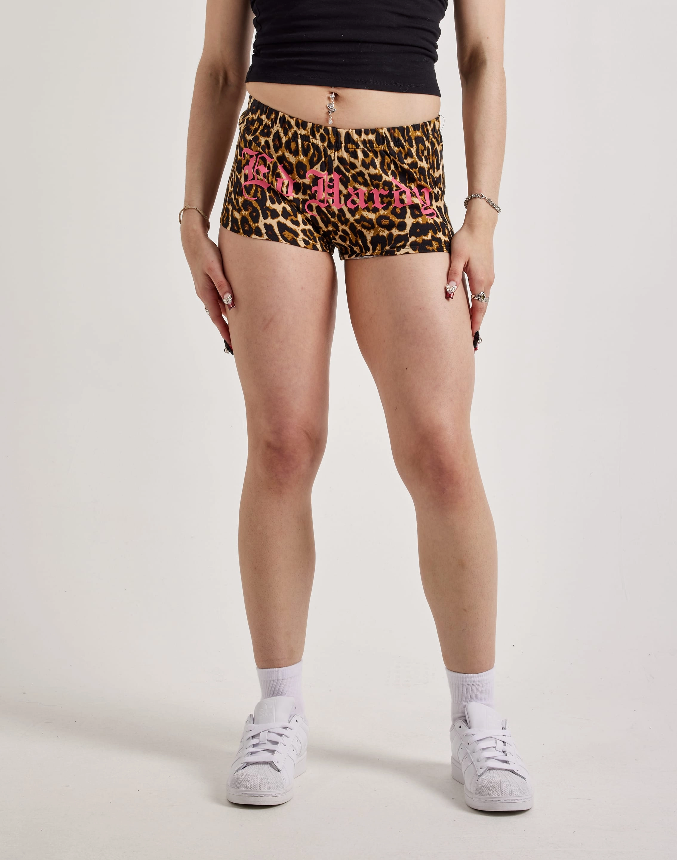 Ed Hardy Heart Wings Booty Shorts Fitting Ankle support system