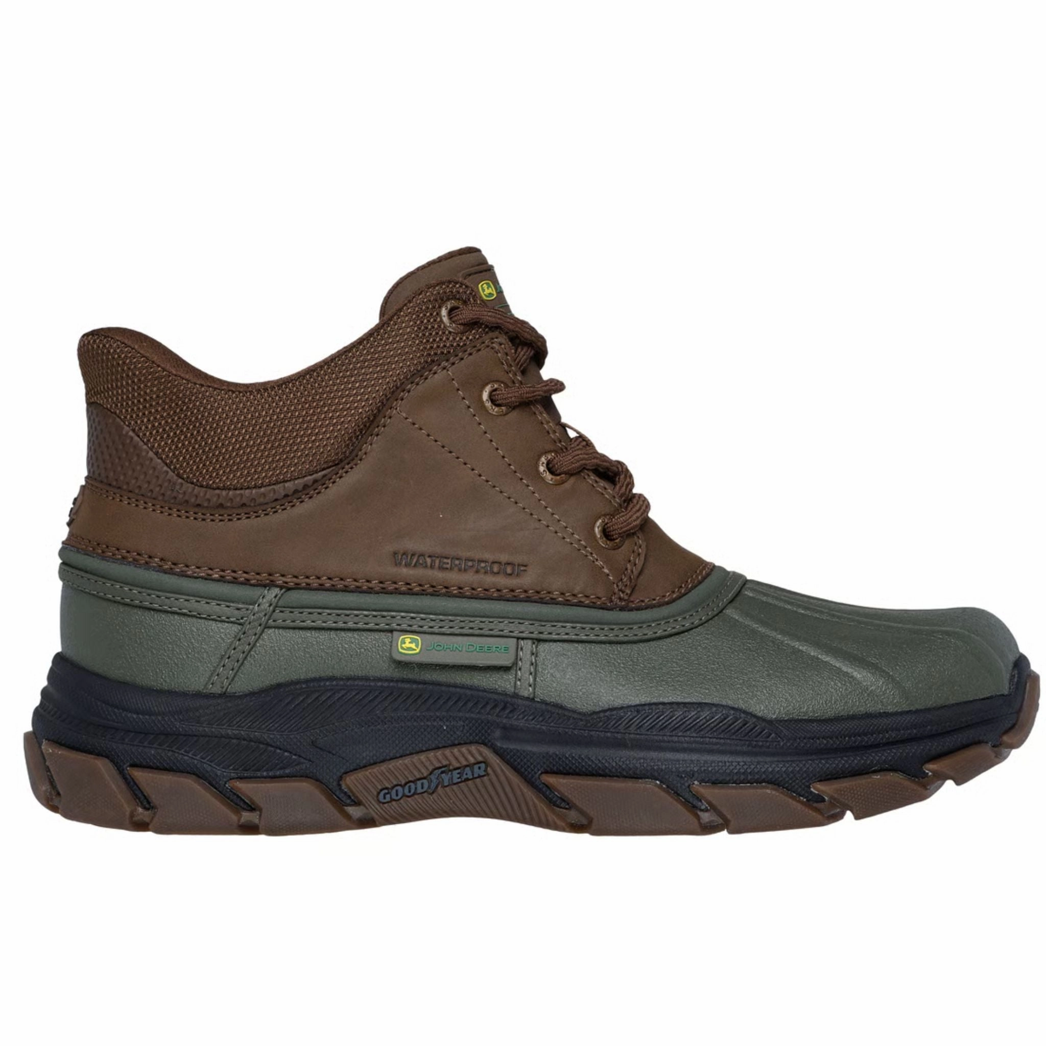 Skechers Men's 256026 John Deere Slip-ins Respected Swamper Olive Brown Waterproof Work Shoes Friction control Fresh Look