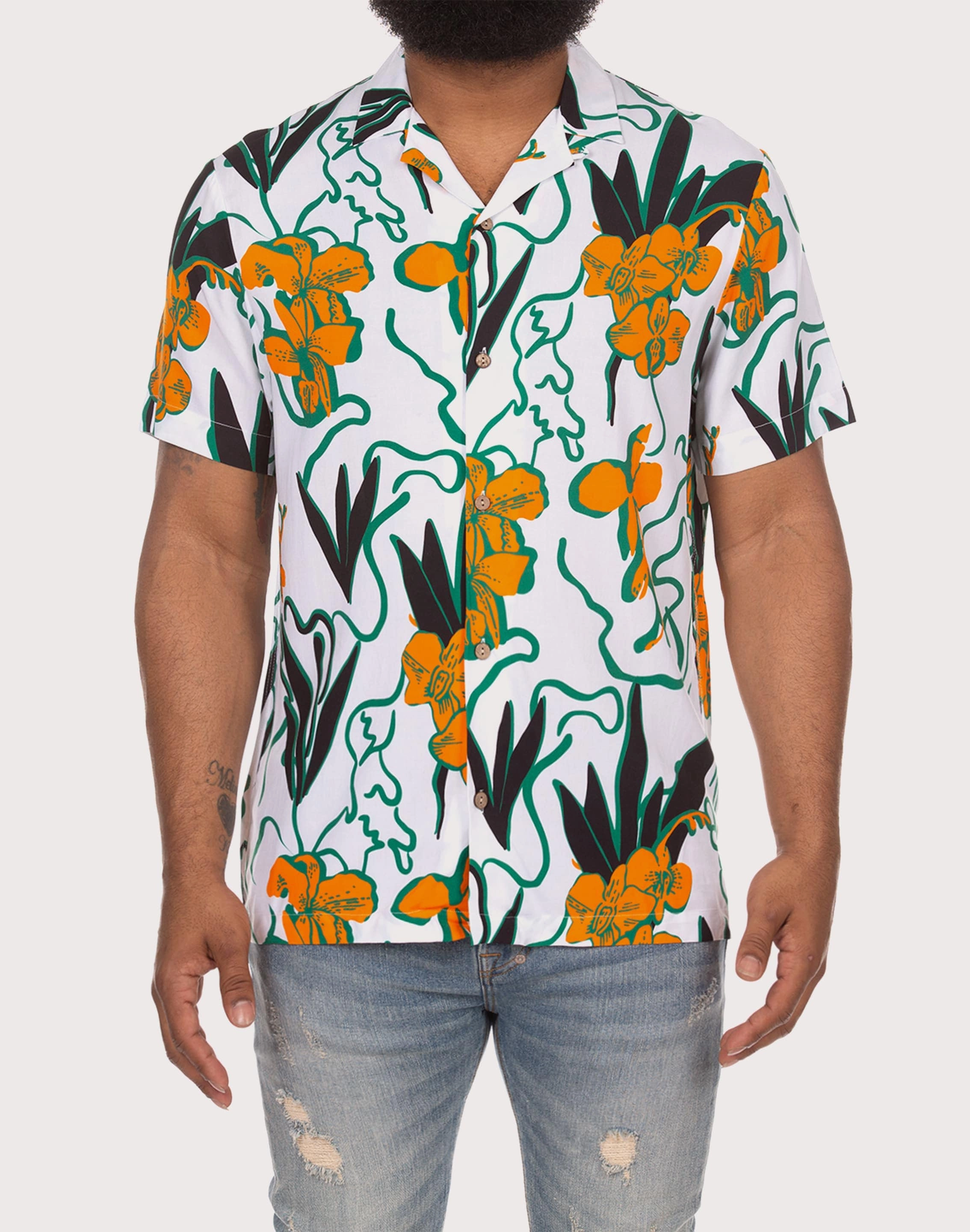 Akoo Camp Collar Button Down Shirt Footbed Thermal Insulation Layer