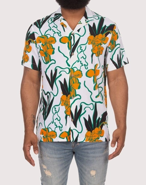 Akoo Camp Collar Button Down Shirt Footbed Thermal Insulation Layer