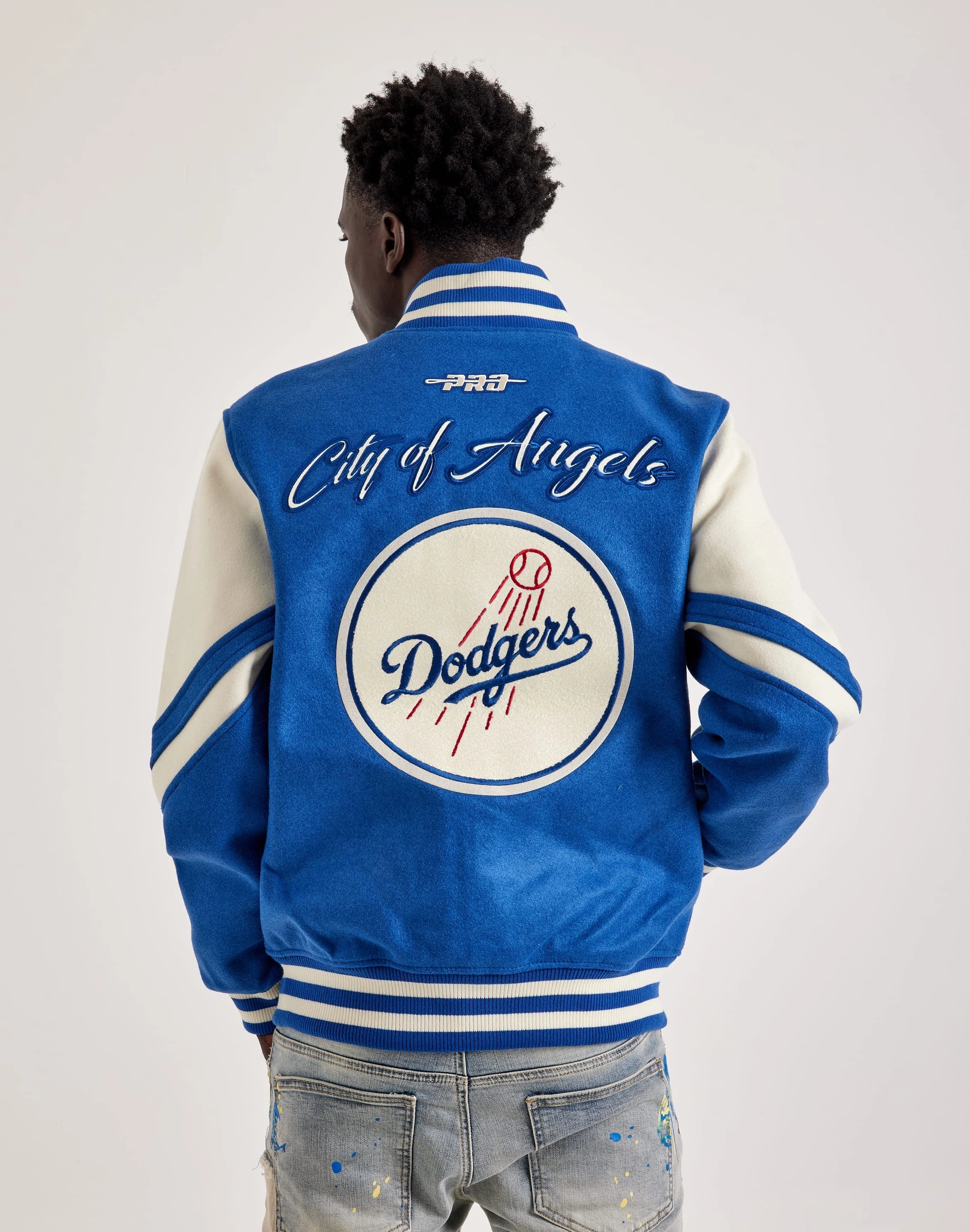 Pro Standard MLB Los Angeles Dodgers Varsity Jacket Slip On Closure