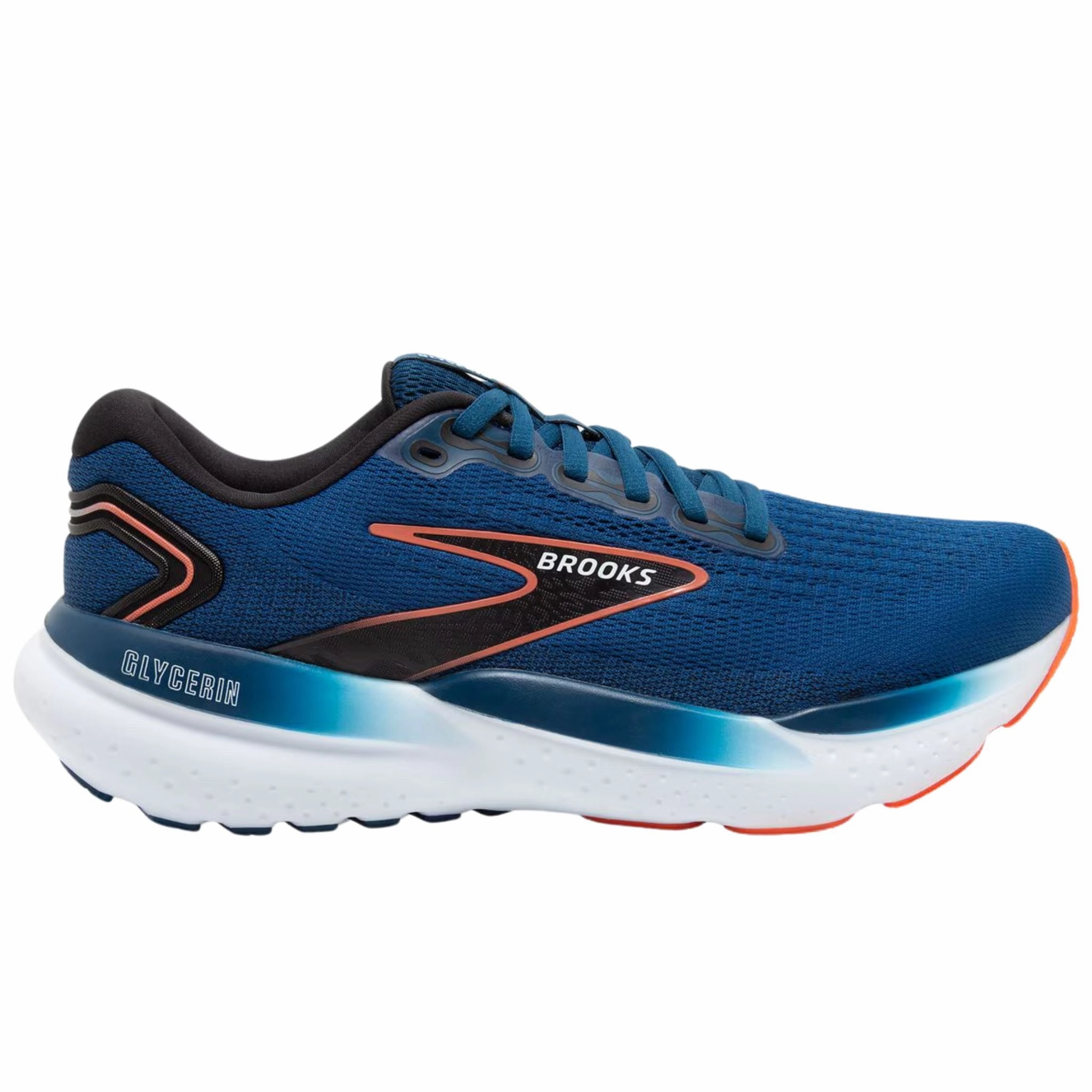 Unidirectional Airflow Vents Brooks Men's 110420 474 Glycerin GTS 21 Blue Opal Black Nasturtium Cushion Support Shoes