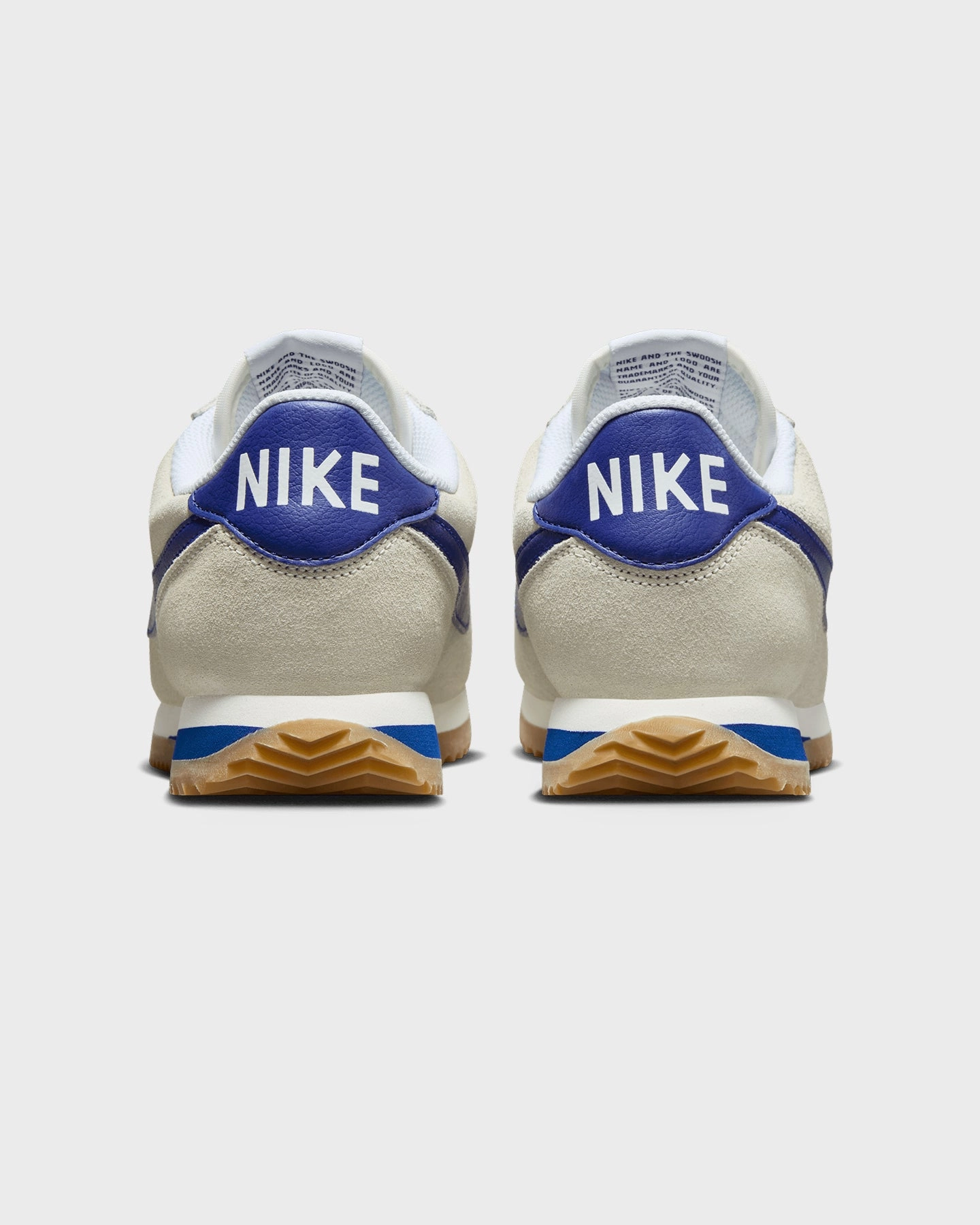Maximum Support Nike Women's Cortez NCPS "Athletic Department" Pale Ivory/Deep Royal Blue