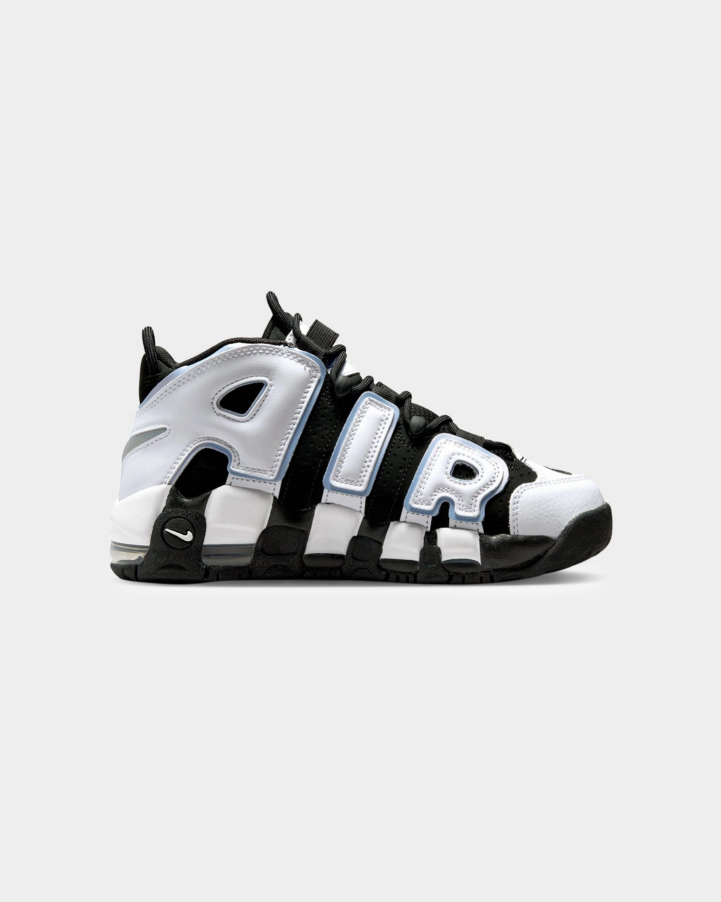 Nike Kids' Air More Uptempo (GS) Black/White/Multi-Coloured Rapid Steps Eco Friendly Foam