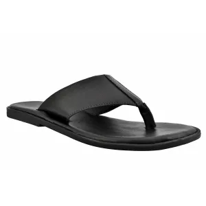 Stretchable Microfiber Covering AM PM Genuine Leather Men's Daily Wear Slippers