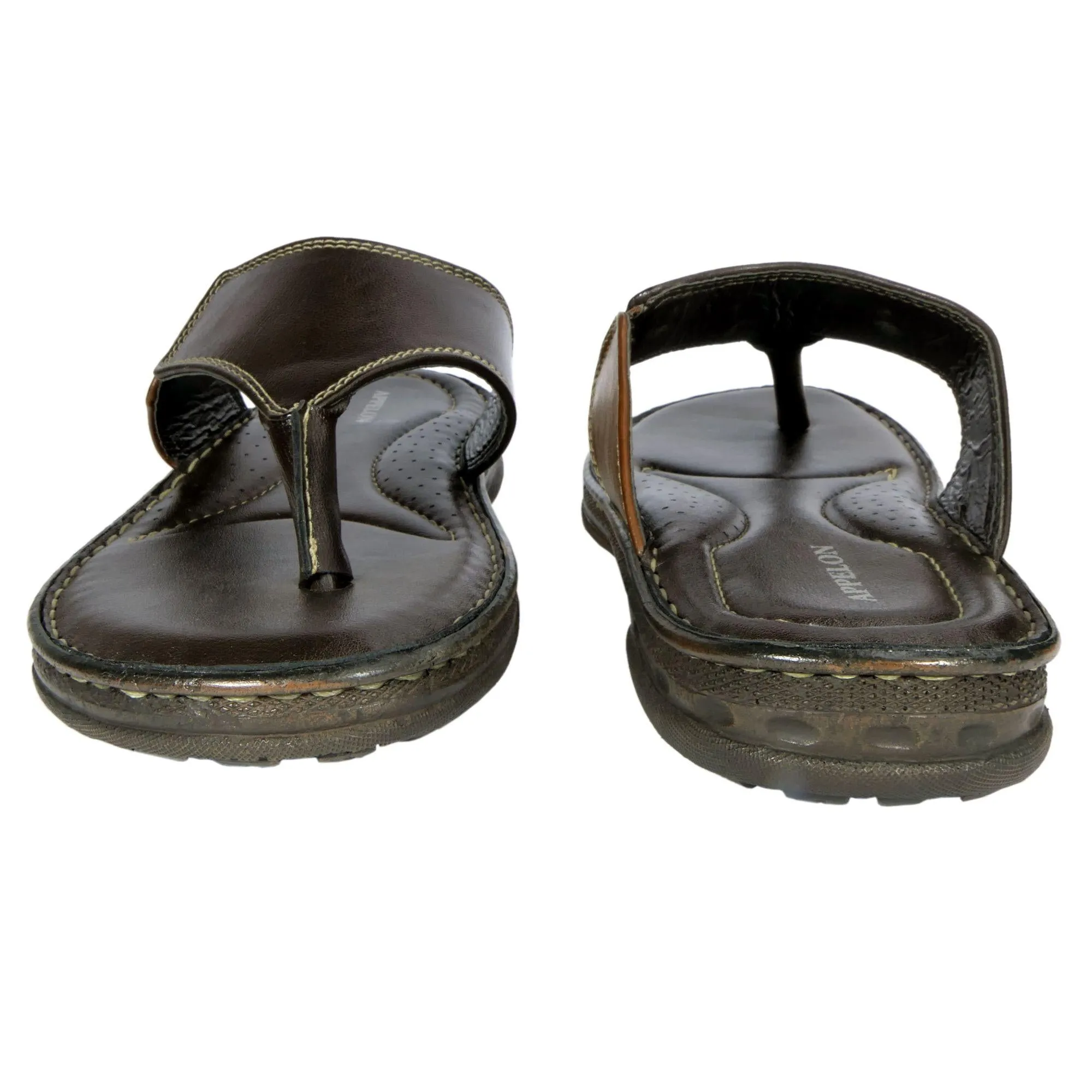 AM PM Genuine Leather Men's Daily Wear Slippers Shock absorption system Retro-inspired silhouette