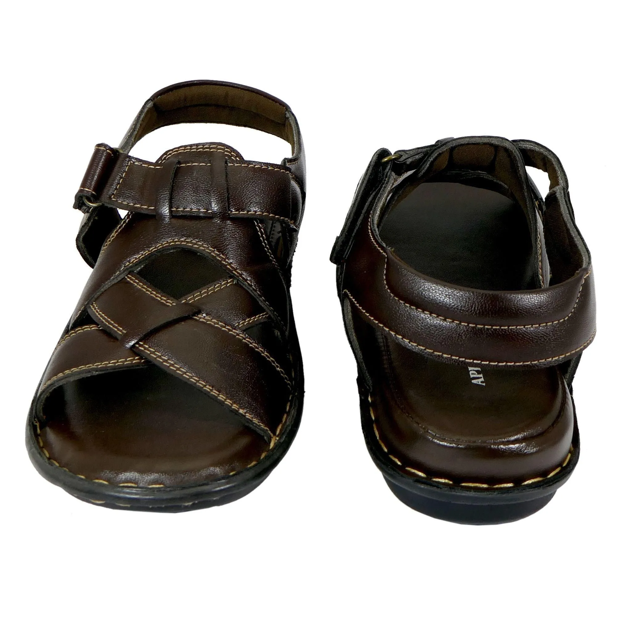 Reflective Safety Accents work - related features AM PM Men's Daily wear Leather Sandals