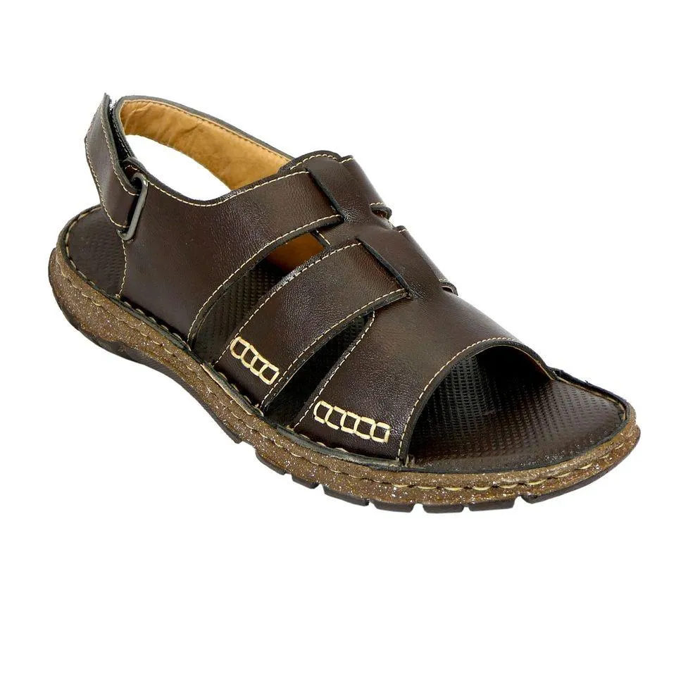 Ultra Cushioned Collar Moisture Management Coating AM PM Men's Daily wear Leather Sandals