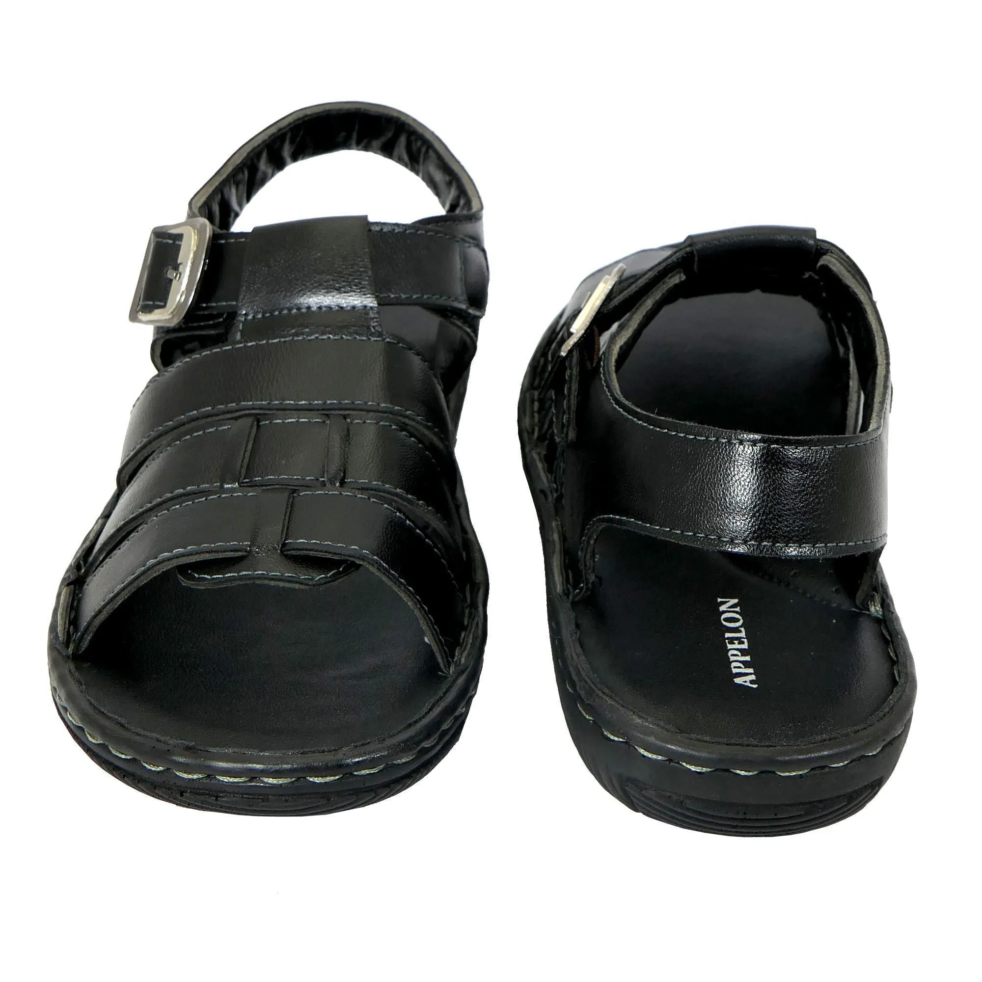 AM PM Men's Daily wear Leather Sandals engraved