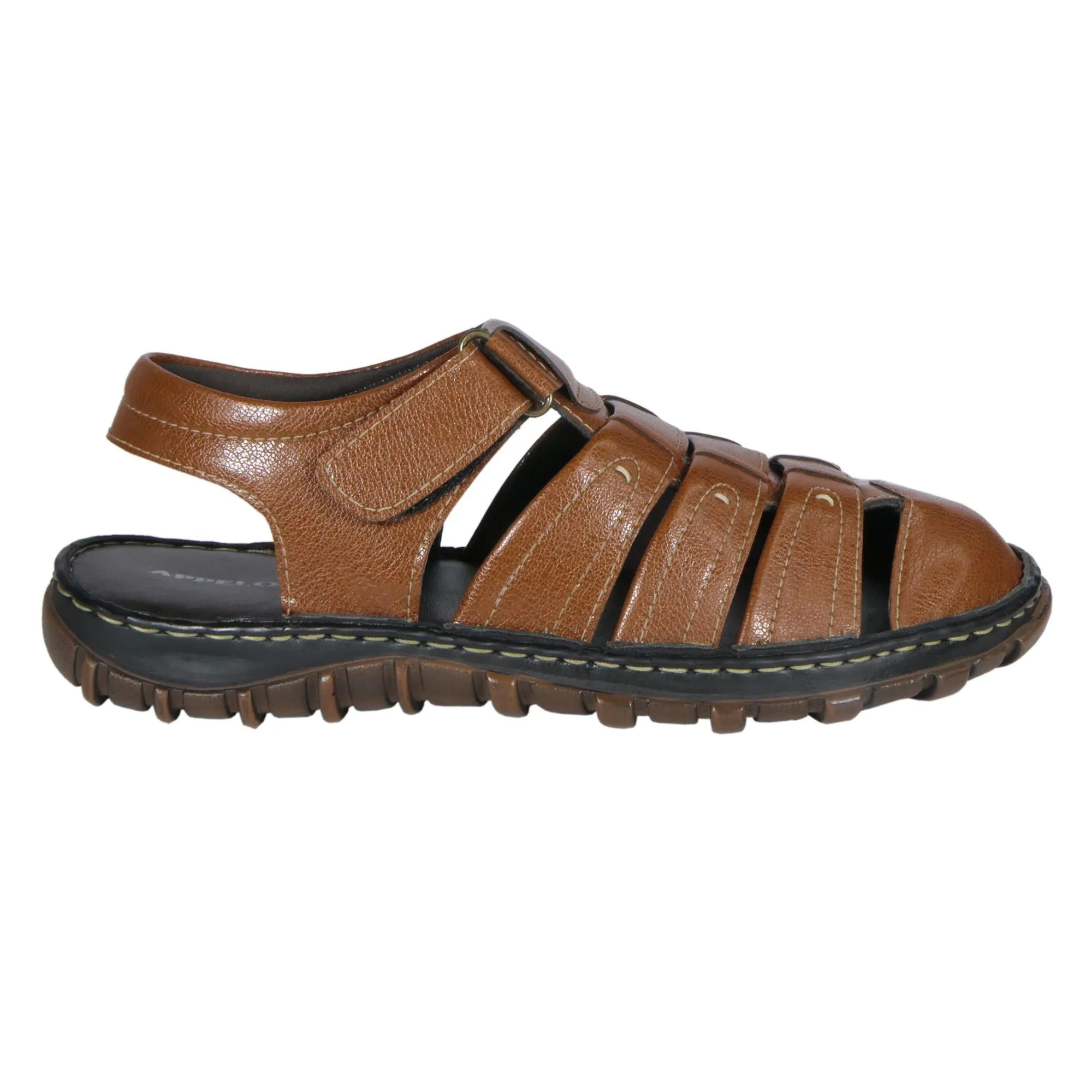 Low Profile Sole AM PM Men's Daily wear Leather Sandals