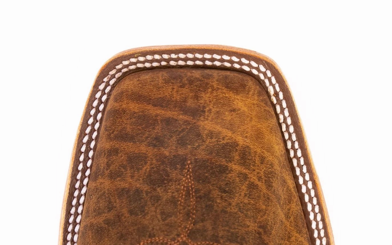 Minimalist Design Aesthetic Tailored Comfort Anderson Bean Natural Brahma Bison with Sky Blue Top S5003