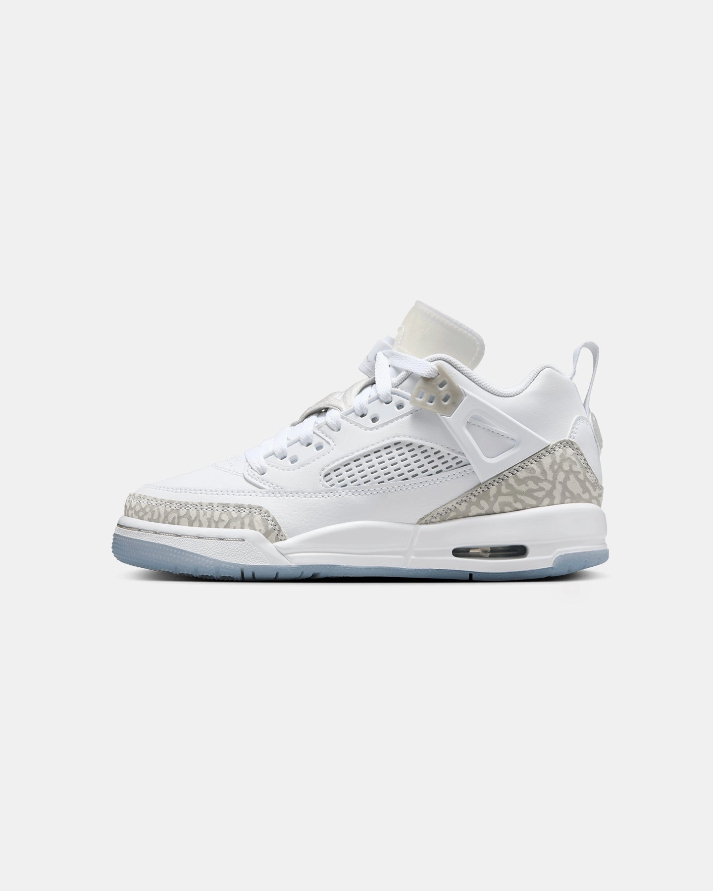Streamlined silhouette Sporty Comfort Jordan Kids' Spizike Low (GS) White/Neutral Grey-Metallic Silver