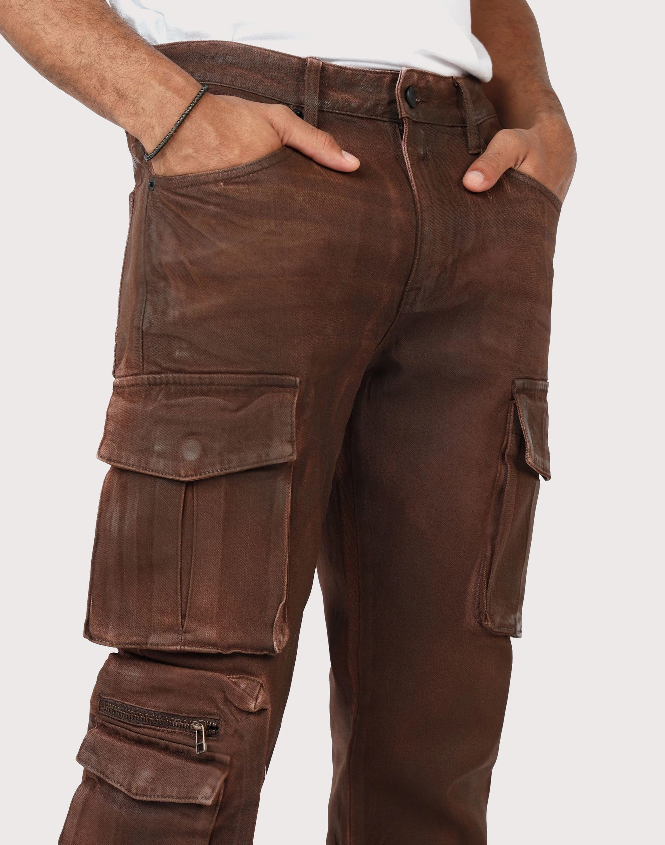 Grindhouse Straight Fit Waxed Cargo Jeans Tension Balanced Lacing dancers