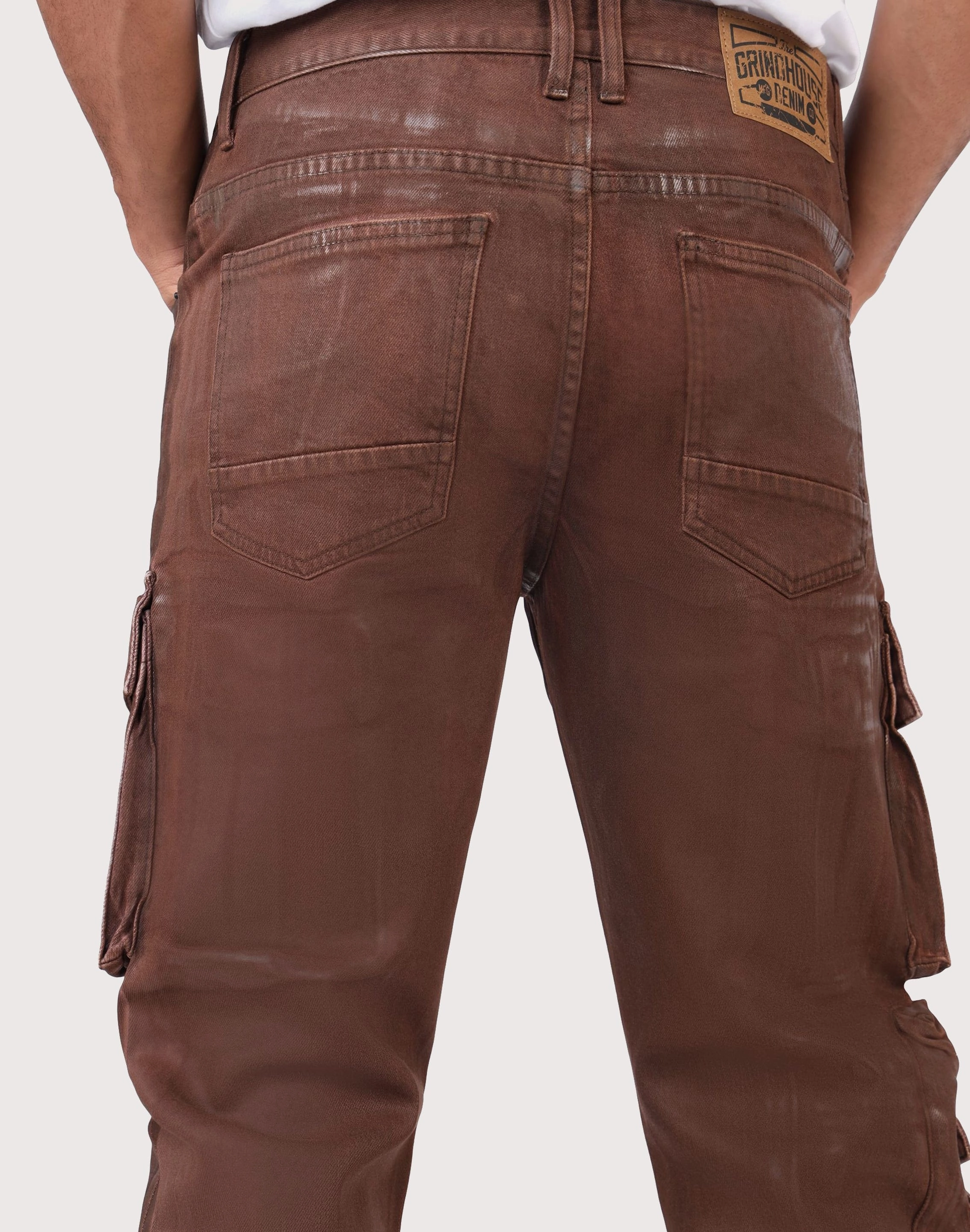 Slip Resistant Sole Grindhouse Straight Fit Waxed Cargo Jeans