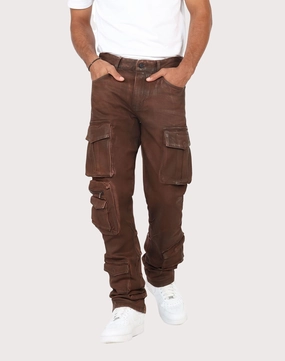 foldability - level Heat Sealed Seams Grindhouse Straight Fit Waxed Cargo Jeans