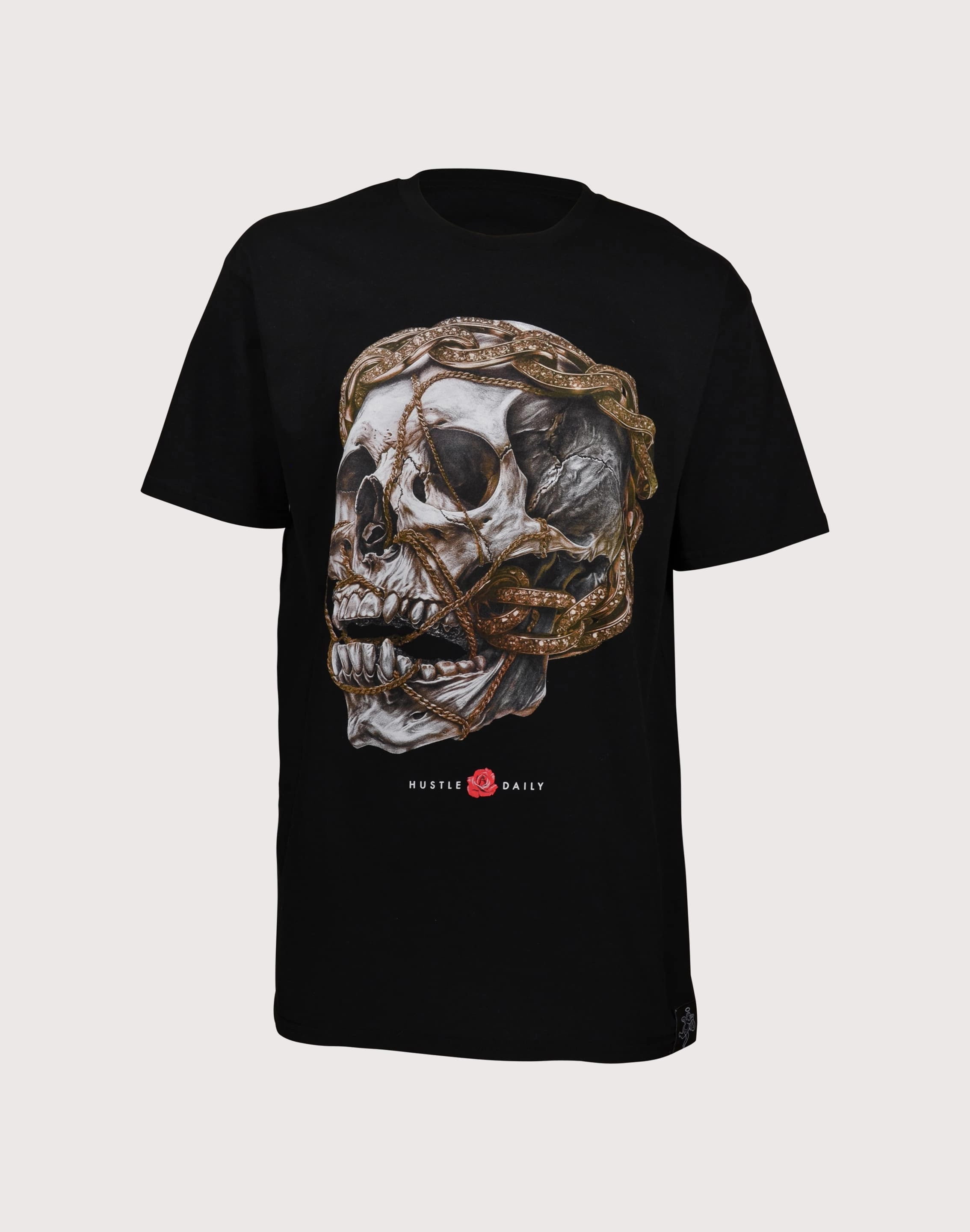 Easy - to - wear HASTAMUERTE LLC Hasta Muerte Diamond Chain Skull Black Foam Tee