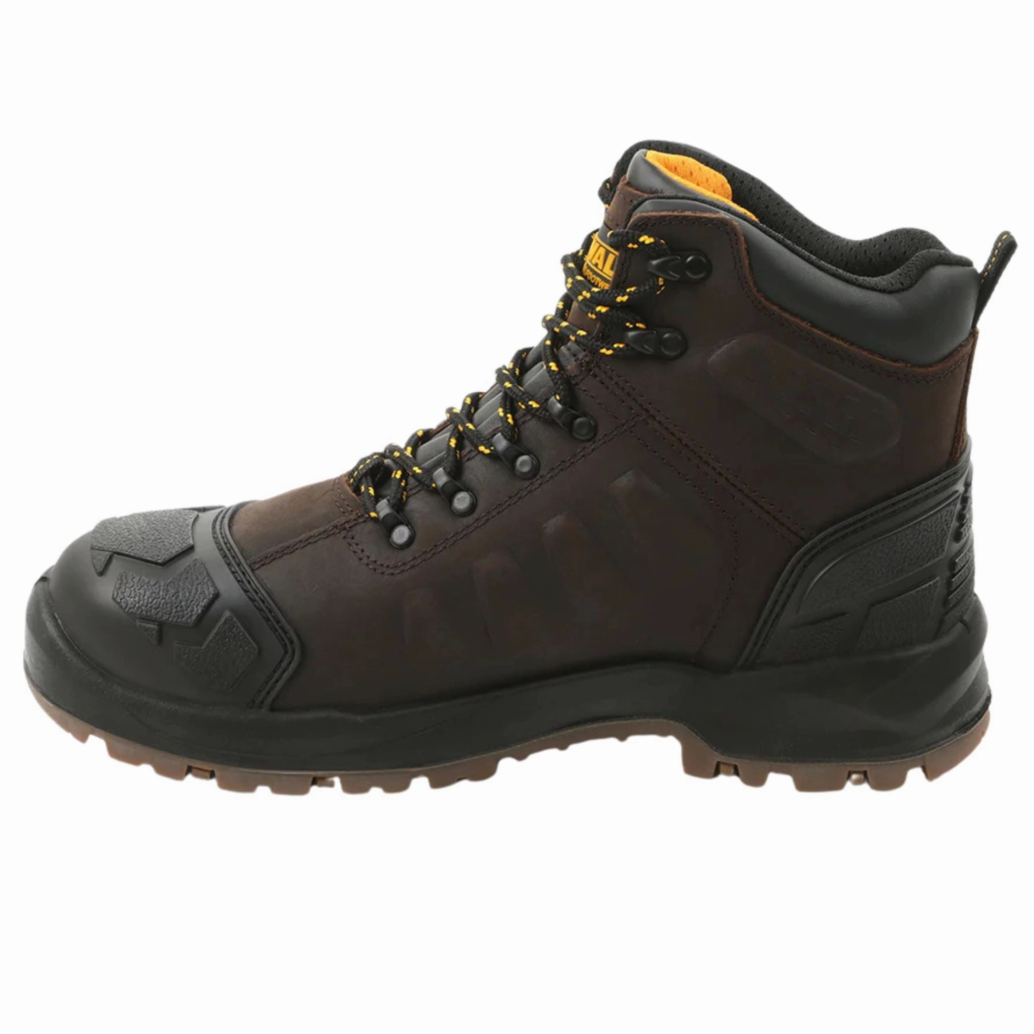 Anti   Microbial DEWALT Men's DXWP10051 Hadley Brown Waterproof Steel Safety Toe Work Boots (EXTRA WIDE) Total Control