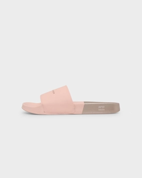 Tommy Jeans Women's TH Metallic Pool Slides Sepia Pink mountain climbers