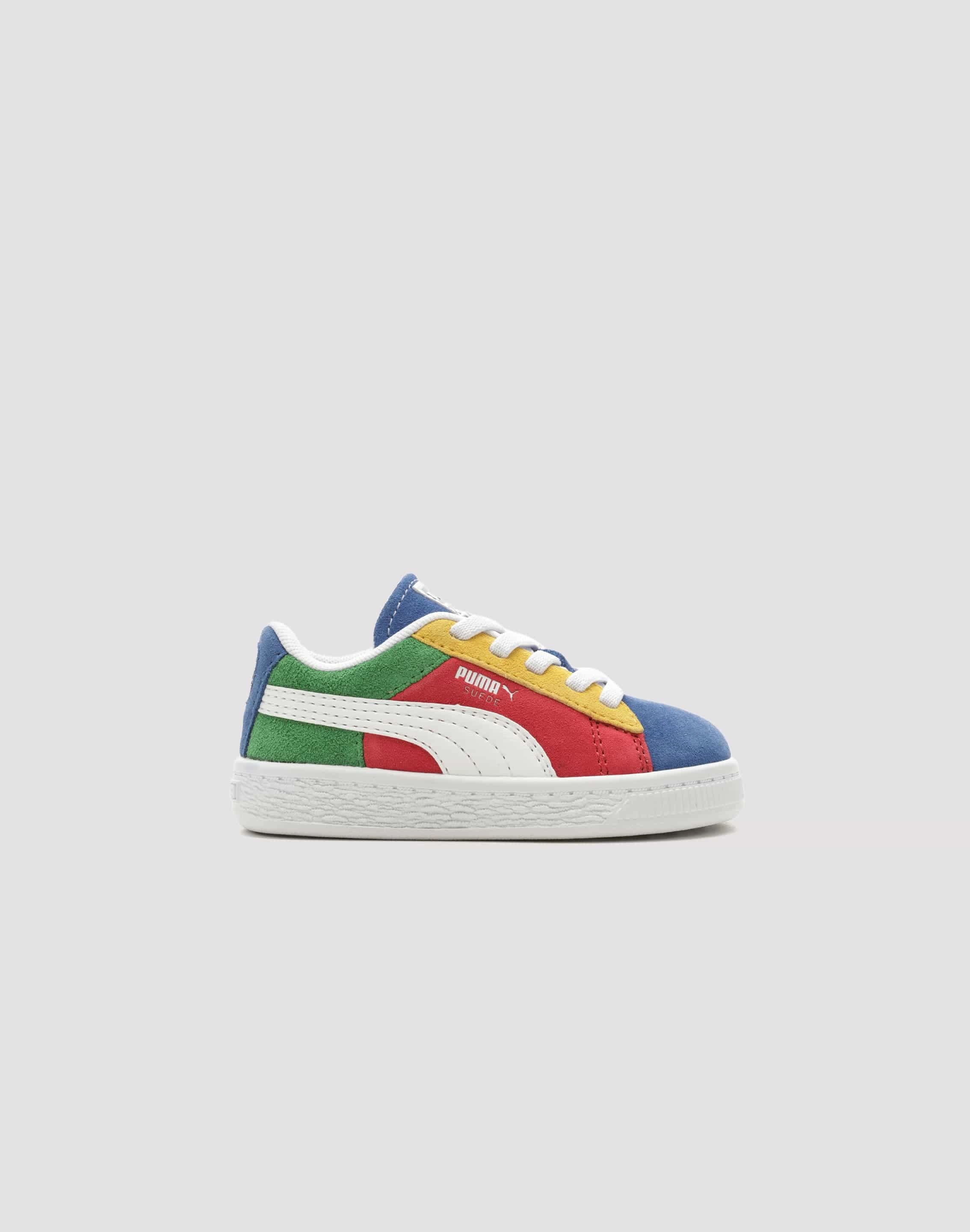 Puma Suede XXI Primary Toddler Boys' "Red/Green/Blue" Neutral Platform