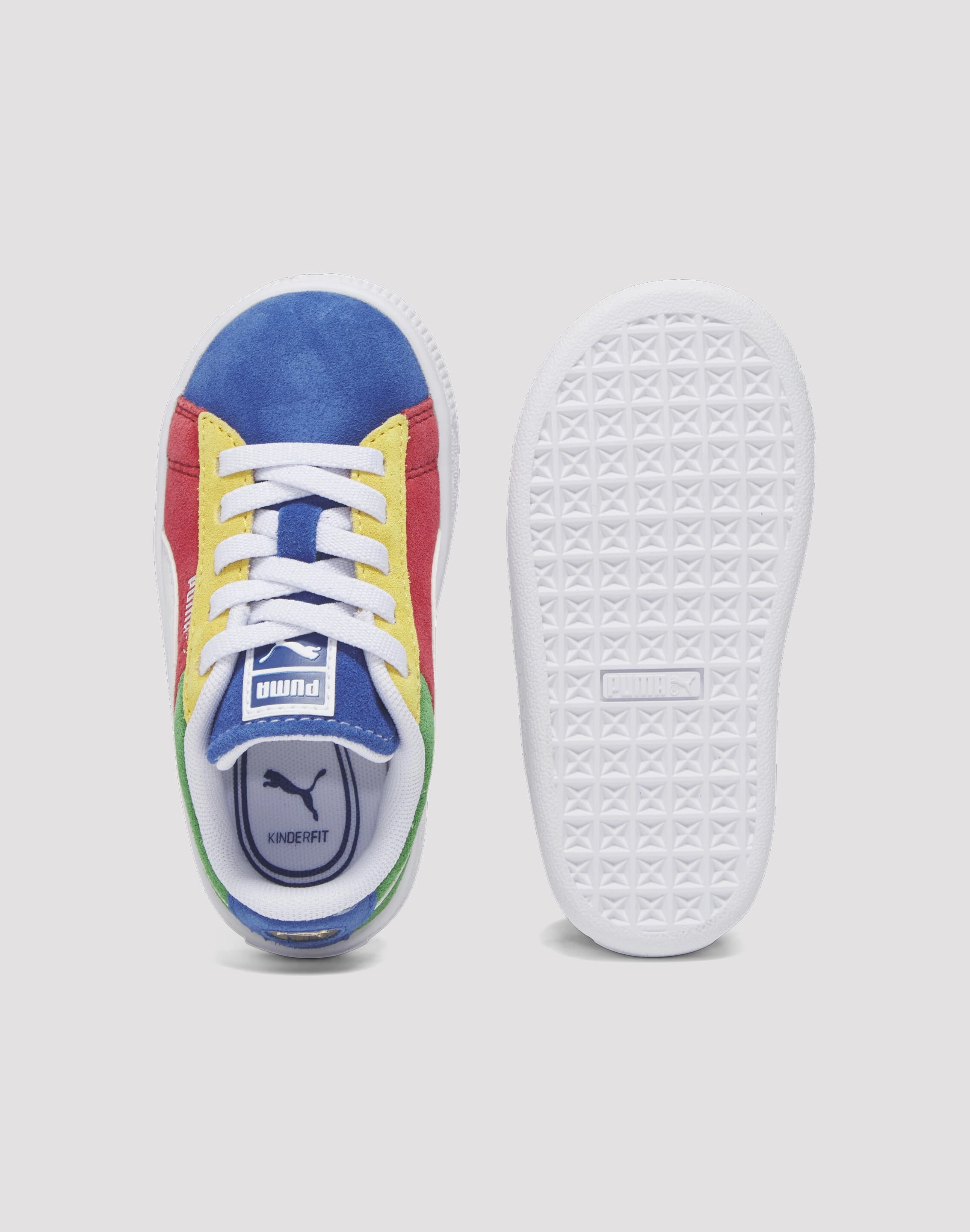 Puma Suede XXI Primary Toddler Boys' "Red/Green/Blue" Light cushion