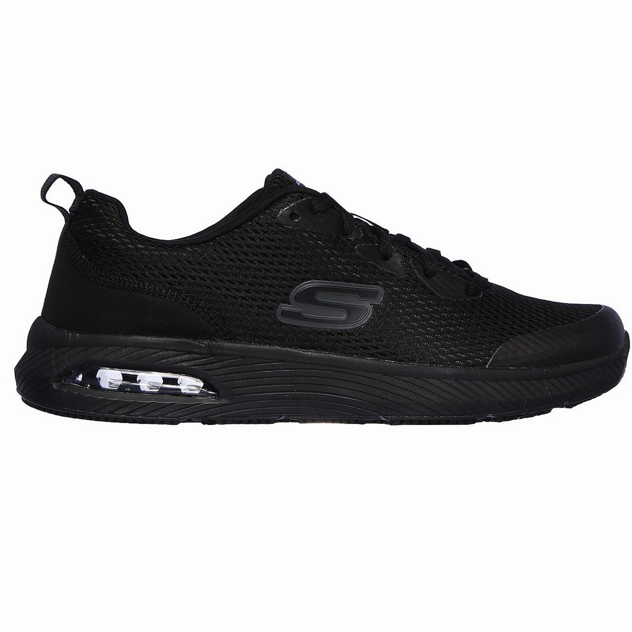 Skechers Men's 77520 Dyna Air SR Memory Foam Slip Resistant Black Work Shoes Hardwearing Sporty Appearance