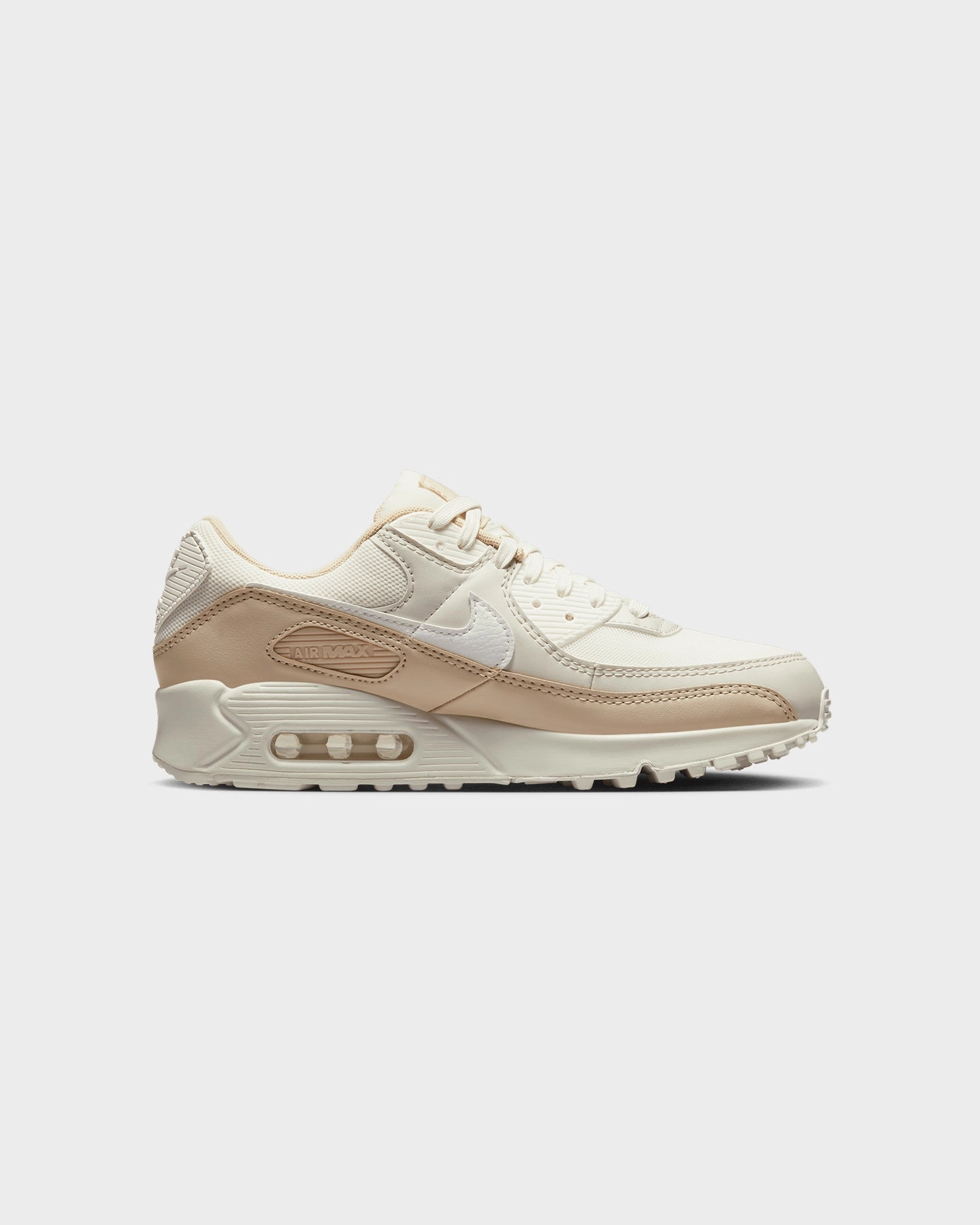 Nike Women's Air Max 90 Phantom/Summit White Anti Slip Tread Pattern Youth