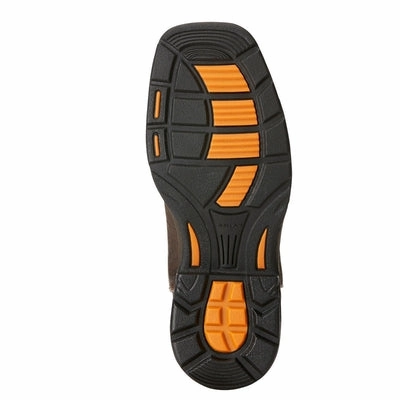 Ariat? Children's Workhog Wide Square Toe Brown & Black Boots 10021452 mesh material Low Profile Urban Commute