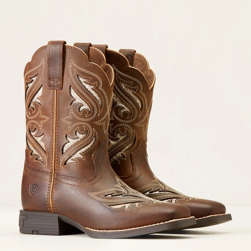 Ariat Youth Round Up Bliss Western Boot 10046884 Hiking Style Flat Form