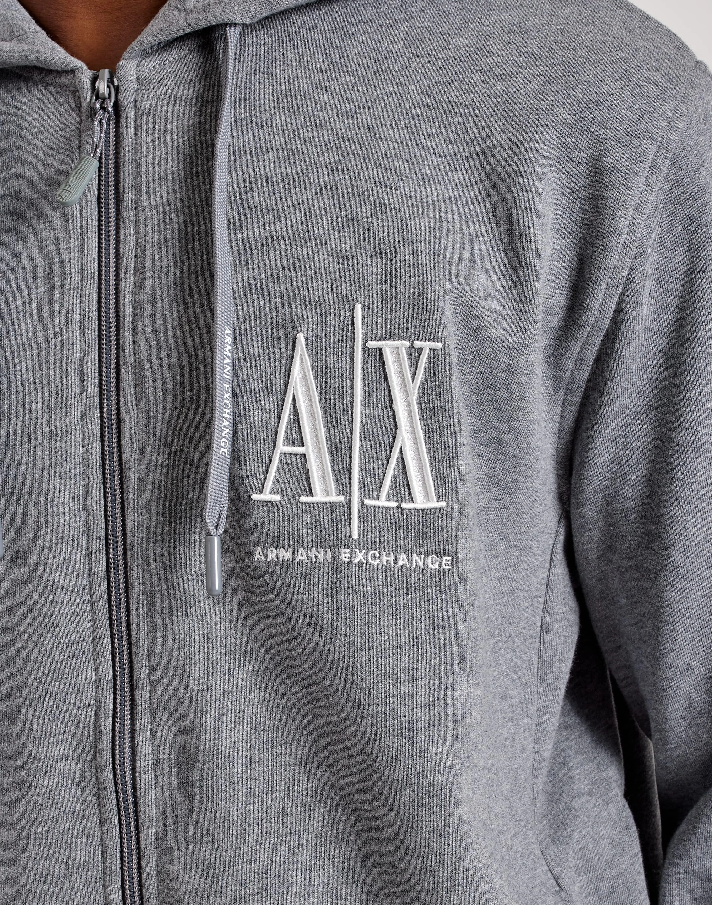 packable crucial Armani Exchange Icon Logo Full-Zip Hoodie
