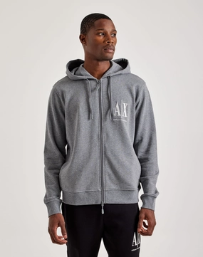 Shock Dampening Core Refined Armani Exchange Icon Logo Full-Zip Hoodie